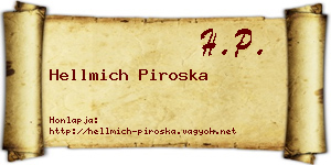 Hellmich Piroska névjegykártya